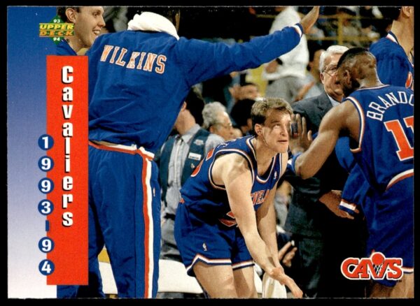 1993-94 Cleveland Cavaliers basketball card, Upper Deck #214, featuring player in action.