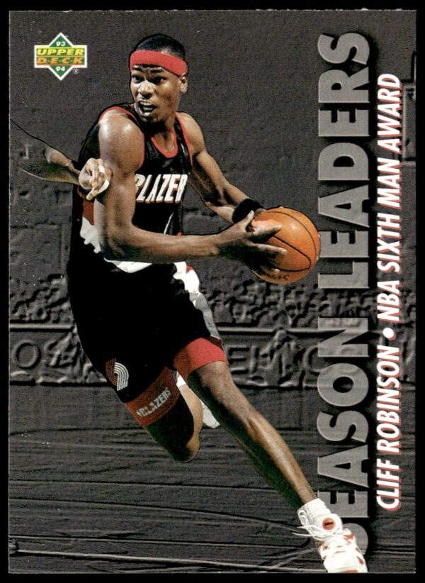 Cliff Robinson 1993-94 NBA Season Leaders Card #175 Upper Deck Collectors Edition.