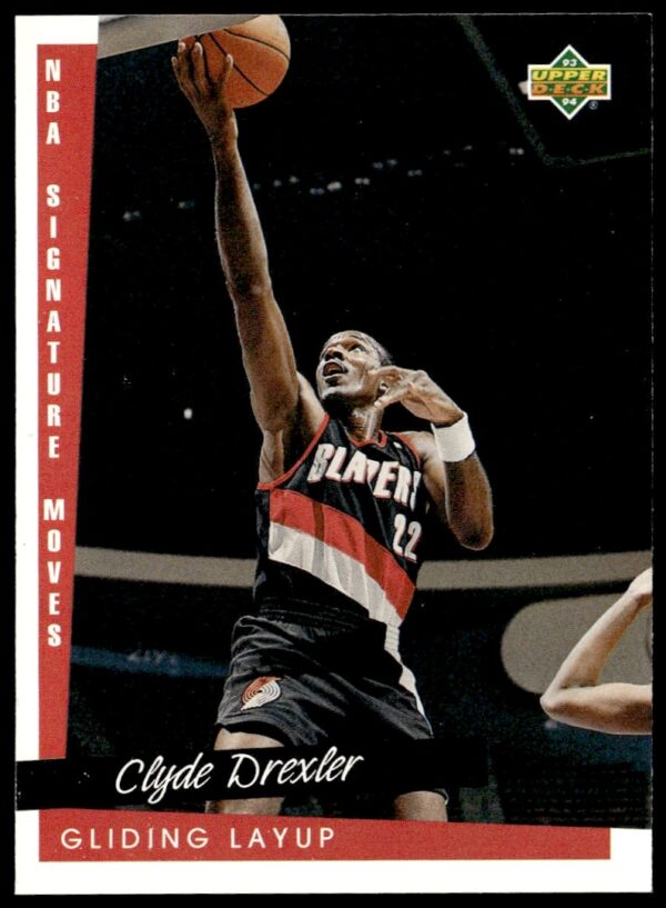 Clyde Drexler 1993-94 Upper Deck basketball card, #238, in action for Portland Trail Blazers.