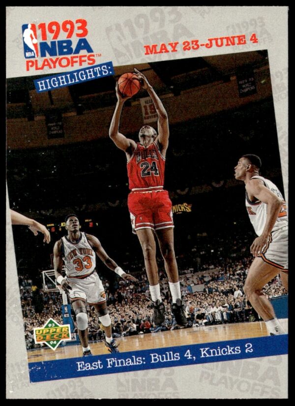Chicago Bulls defeat New York Knicks in 1993-94 Eastern Finals; advance in NBA Playoffs.