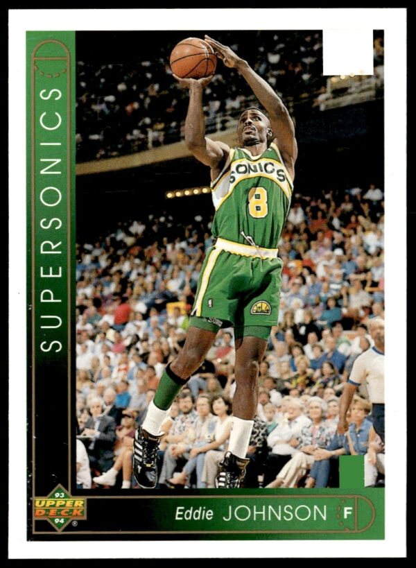 Eddie Johnson 1993-94 Upper Deck basketball card, featuring action shot, card number 146.