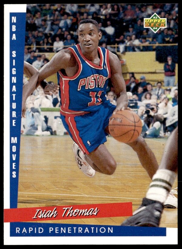 1993-94 Collectors Choice Isiah Thomas Card #245, Detroit Pistons NBA Legend.