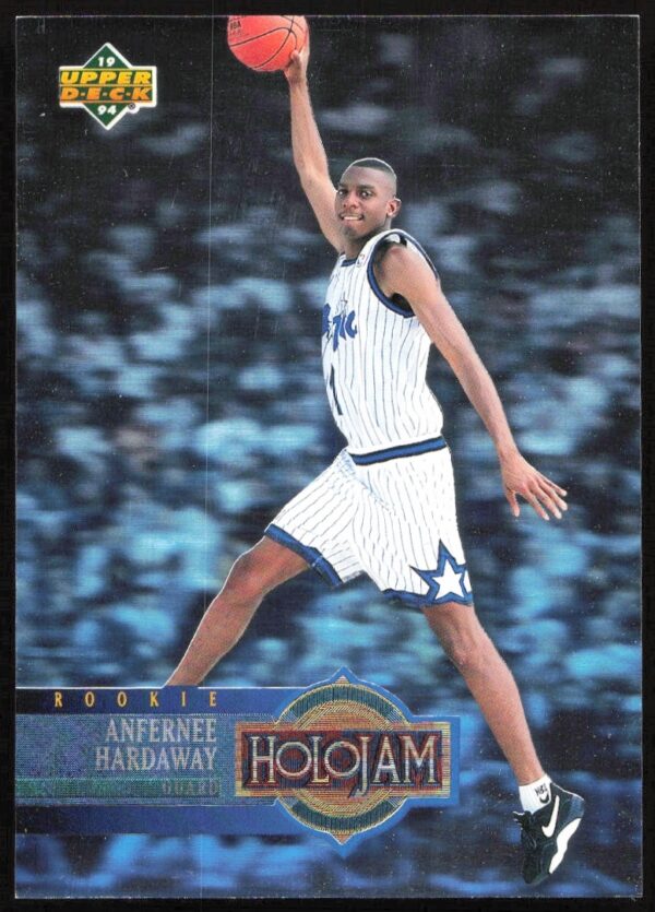 Anfernee Hardaway 1993-94 Holojam card, holographic front, showcasing #H30 dynamic action.