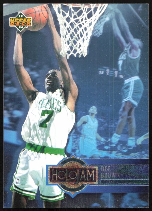 Dee Brown 1993-94 Holojam card with holographic effects, Upper Deck collectible, #H2 front.
