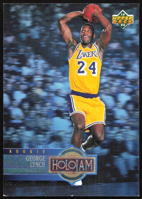 Front view of 1993-94 Upper Deck Holojam George Lynch basketball card #H36.