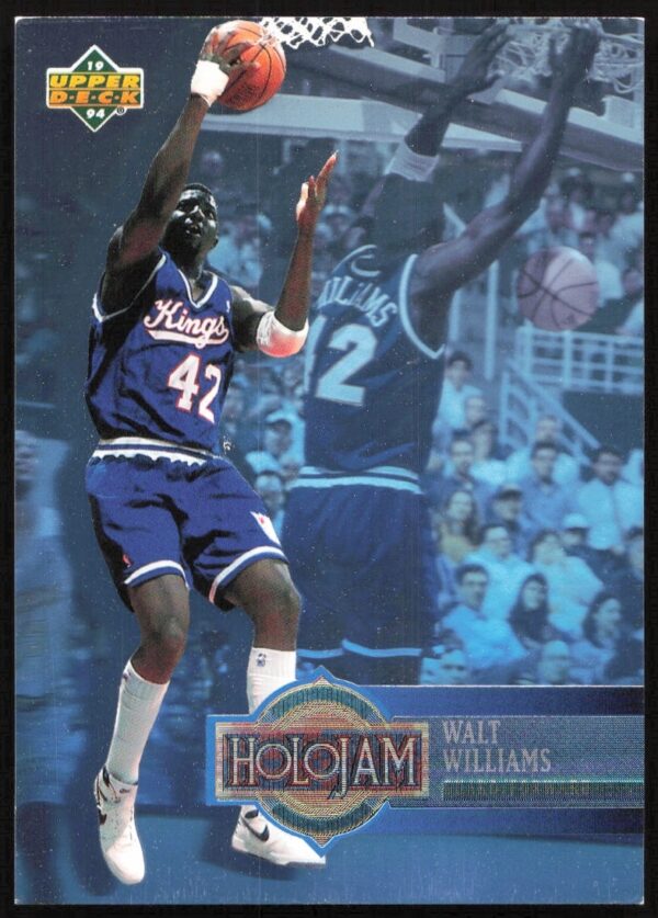 Walt Williams Upper Deck Holojam Card 1993-94, #H23, Action Pose Front, Holographic.