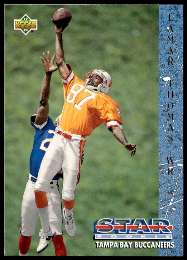 Lamar Thomas 1993 Upper Deck Card #26, NFL Dolphins Receiver in Action.
