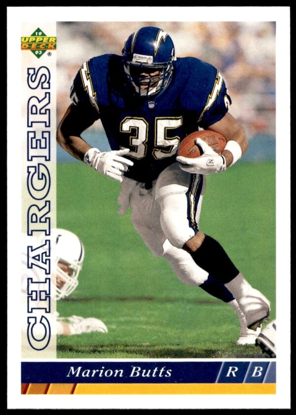 Marion Butts 1993 Upper Deck #346, New England Patriots action shot.