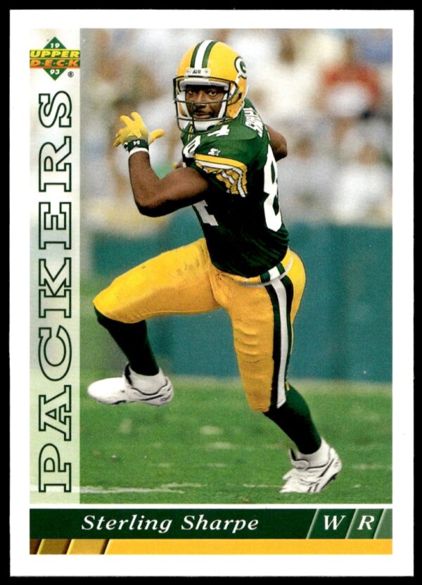Sterling Sharpe 1993 football card, Green Bay Packers uniform, Upper Deck #248.