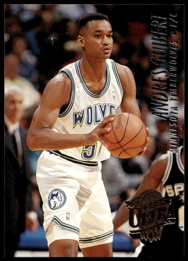 Andres Guibert 1994-95 Fleer Ultra basketball card #290 features athletic action shot.
