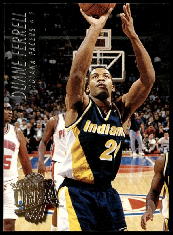 1994-95 Fleer Ultra Duane Ferrell basketball card showing him in action, card #256.