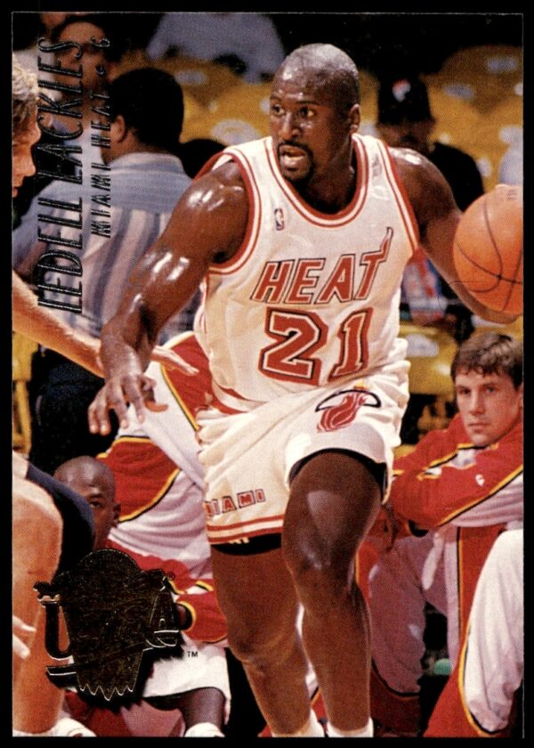 Ledell Eackles 1994-95 Fleer Ultra basketball card capturing on-court action.