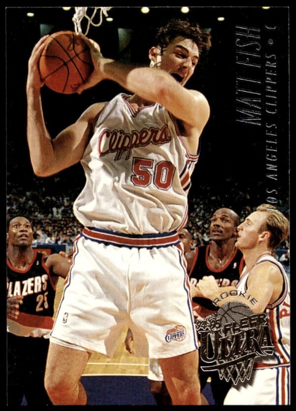 Matt Fish 1994-95 Fleer Ultra NBA card, showcasing basketball action.