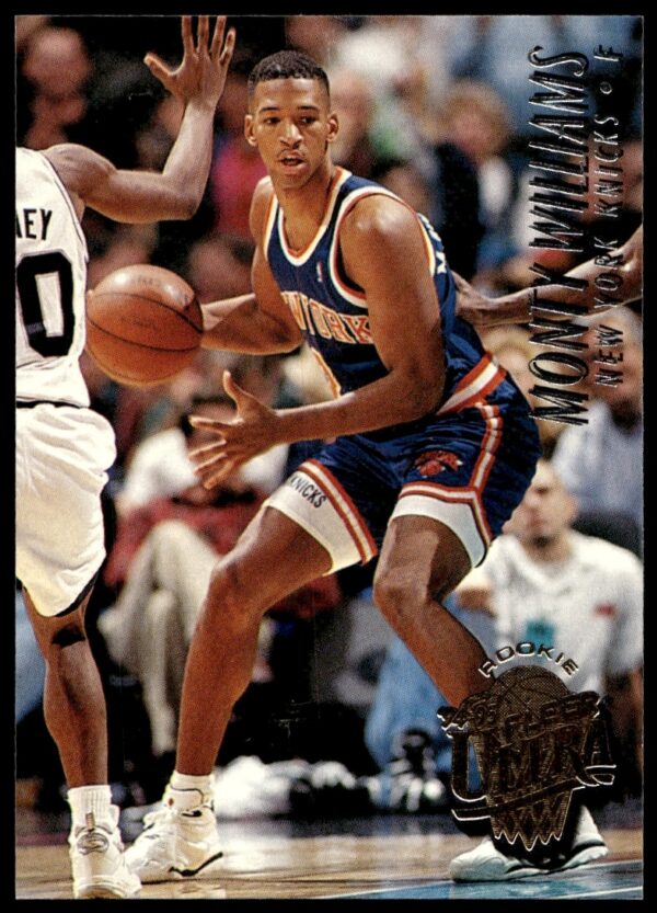Monty Williams 1994-95 Fleer Ultra rookie basketball card, mid-action, card #301.