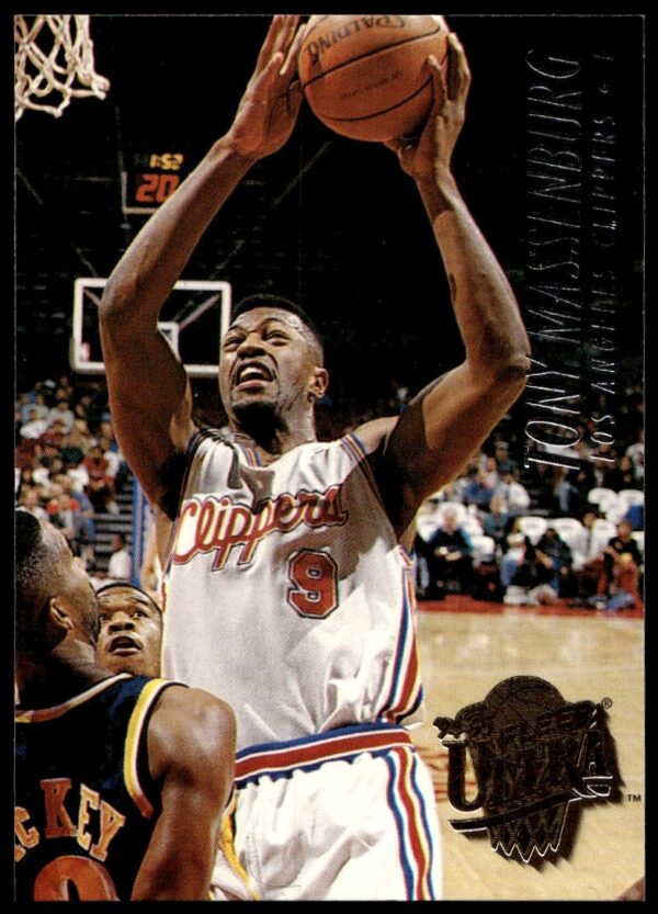 Fleer Ultra Tony Massenburg 1994-95 NBA card #263, vibrant graphics, dynamic action imagery.