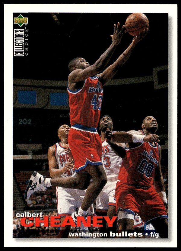 Calbert Cheaney 1995-96 Upper Deck NBA Card #56, Washington Bullets Action Shot.