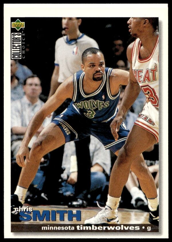 1995-96 Upper Deck Chris Smith basketball card front showcasing his action pose.