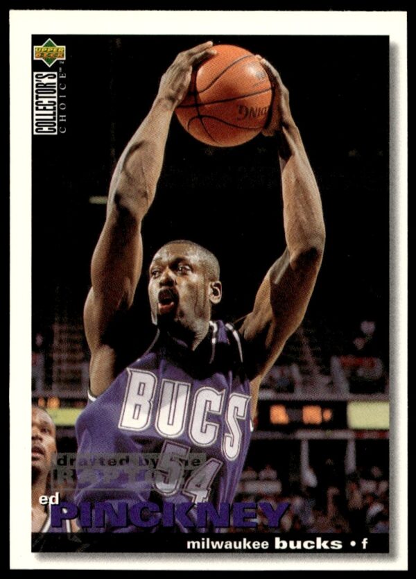 Ed Pinckney in action, 1995-96 Upper Deck Card #17, showcasing 90s NBA athleticism.