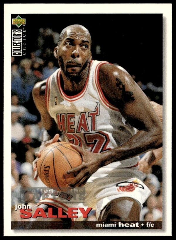 John Salley 1995-96 Upper Deck Card #111 featuring dynamic NBA action shot.