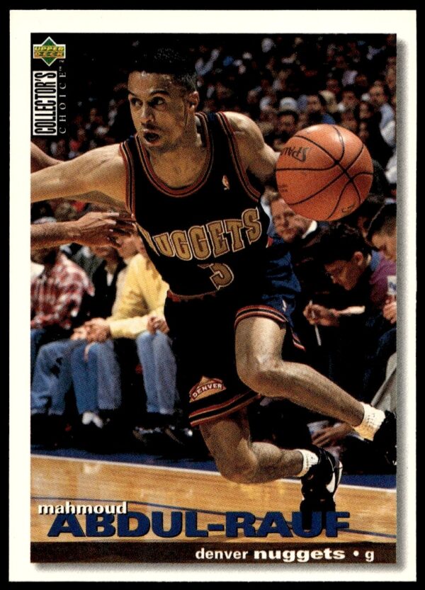 Mahmoud Abdul-Rauf in action on 1995-96 Upper Deck Collectors Choice basketball card #37.