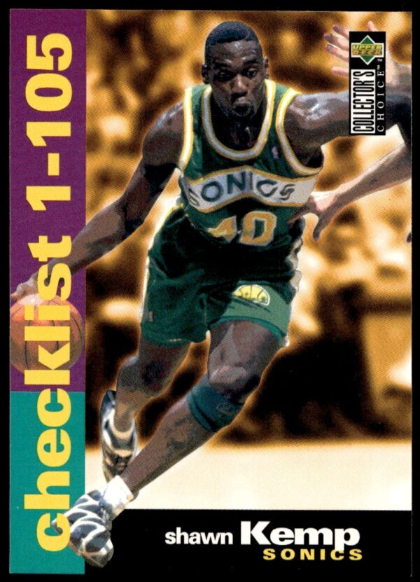 Shawn Kemp 1995-96 Collectors Choice Card #209 Front – NBA Trading Card Image
