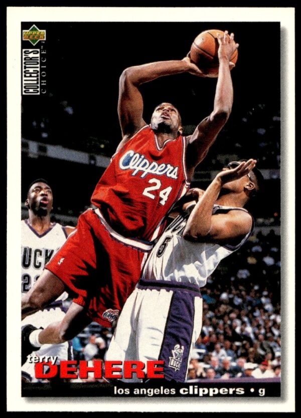 Terry Dehere in action on 1995-96 Upper Deck basketball card #51.