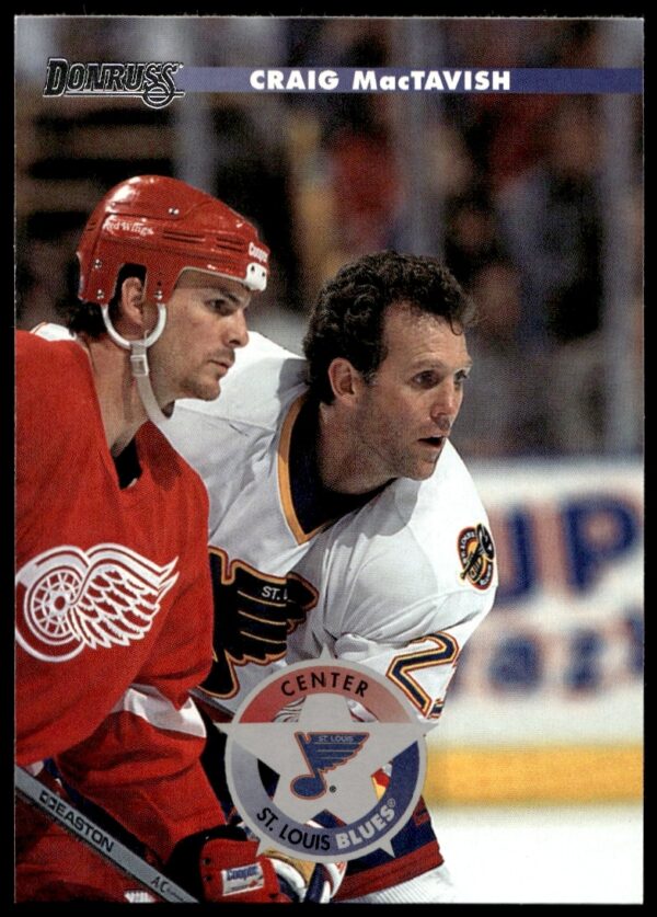 Craig MacTavish 1996-97 Donruss Hockey Card #103, showcasing veterans last season performance.