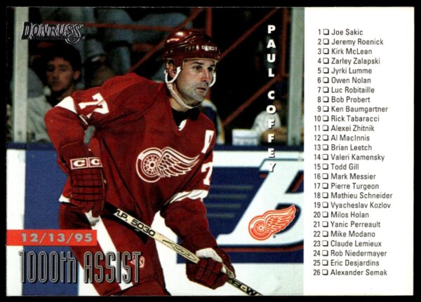 Donruss 1996-97 Paul Coffey hockey card, checklist #238, collectible front design.