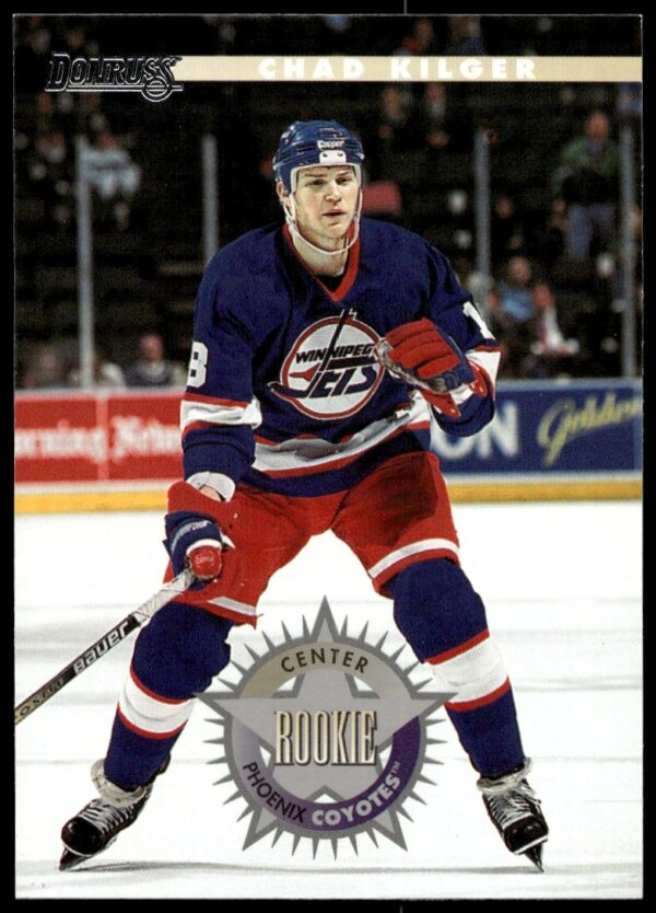 Chad Kilger 1996 Donruss Card #236, features dynamic playing pose, vibrant b

ackground.