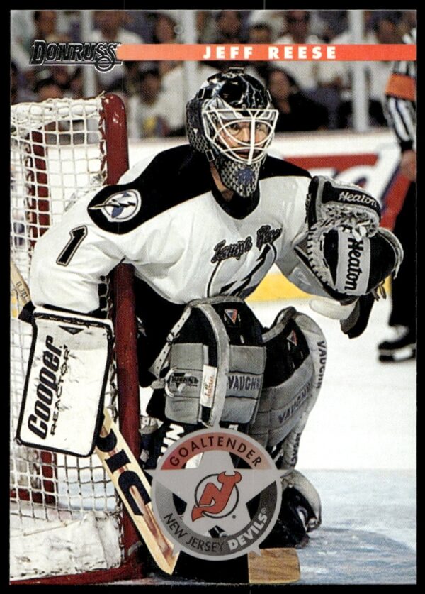 Jeff Reese 1996 Donruss #31 hockey card, front view showcasing player in action.