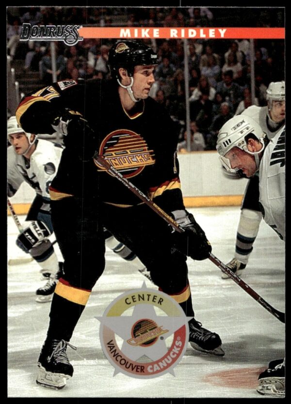 Mike Ridley 1996 Donruss hockey card #141 front view in team uniform.