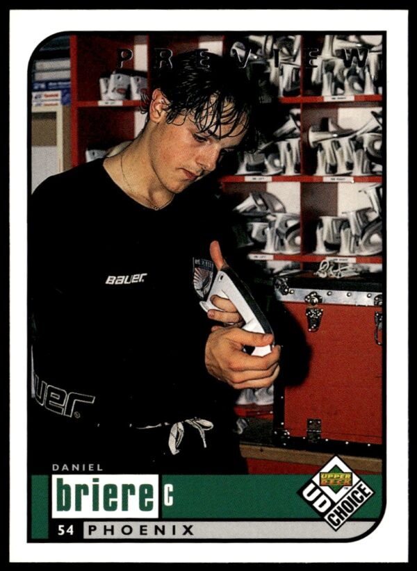 Daniel Briere 1998-99 Upper Deck Choice Preview Hockey Card #163 Front Image.