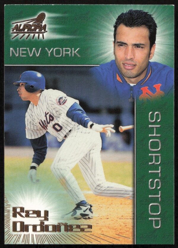 Rey Ordonez 1998 Pacific Aurora #167 Baseball Card Front - New York Mets Infielder.