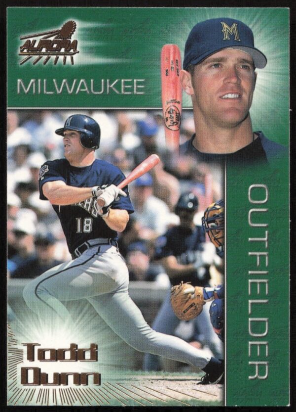 Todd Dunn 1998 Pacific Aurora Baseball Card #151 in Milwaukee Brewers Uniform