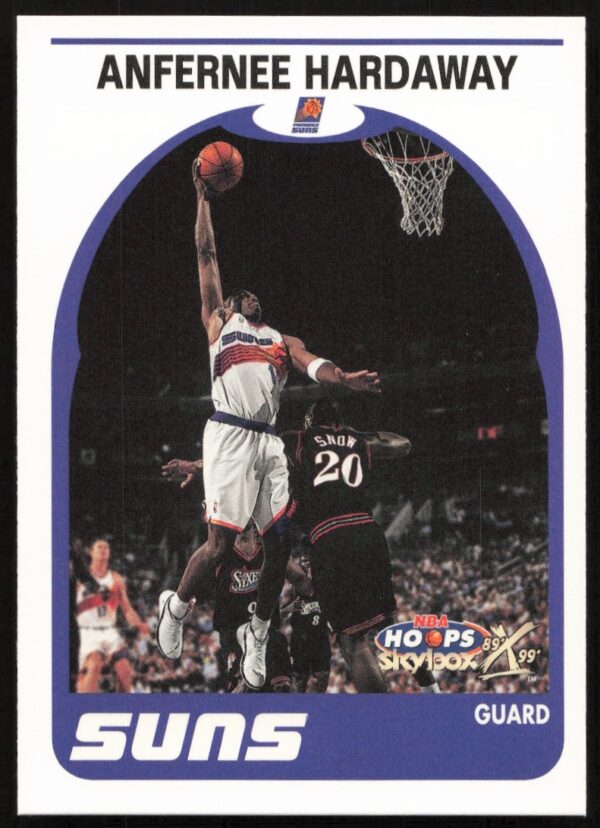 Anfernee Hardaway Skybox NBA Hoops Card #80, 1999-00, Front View.