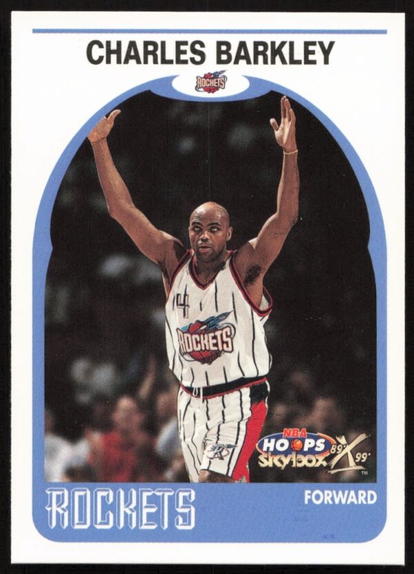 Charles Barkley NBA Hoops Decade Card 1999-00, #110 Front, Skybox Trading Card.
