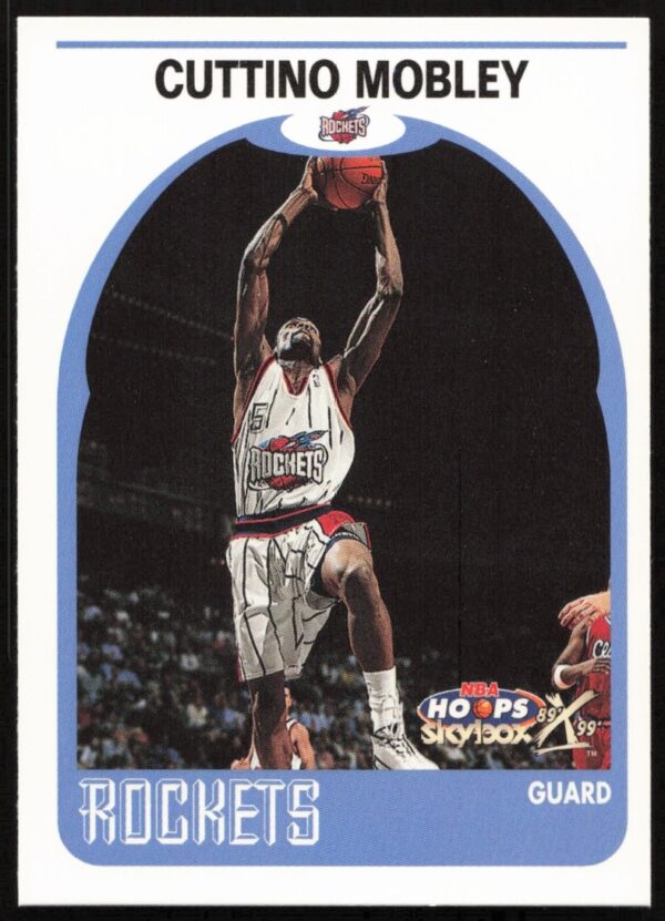 Front of Cuttino Mobley’s 1999-00 NBA Hoops card, Skybox Decade, card #96.