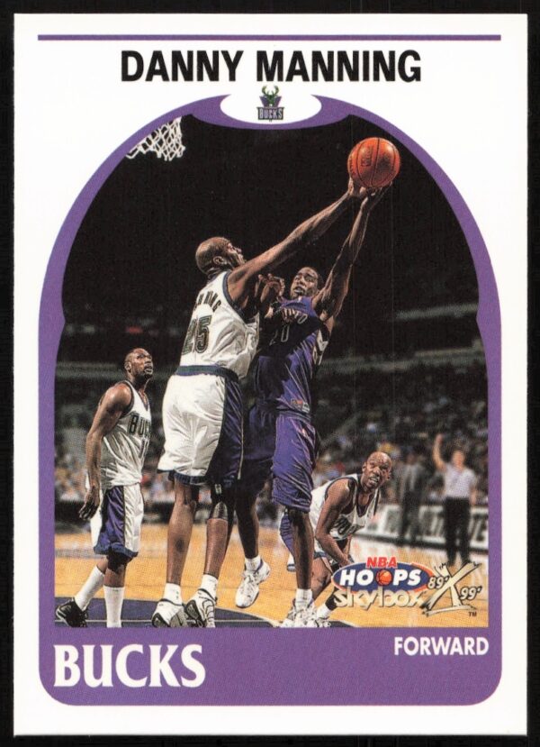 Danny Manning 1999-00 Skybox NBA Hoops Card #19, action pose front view.