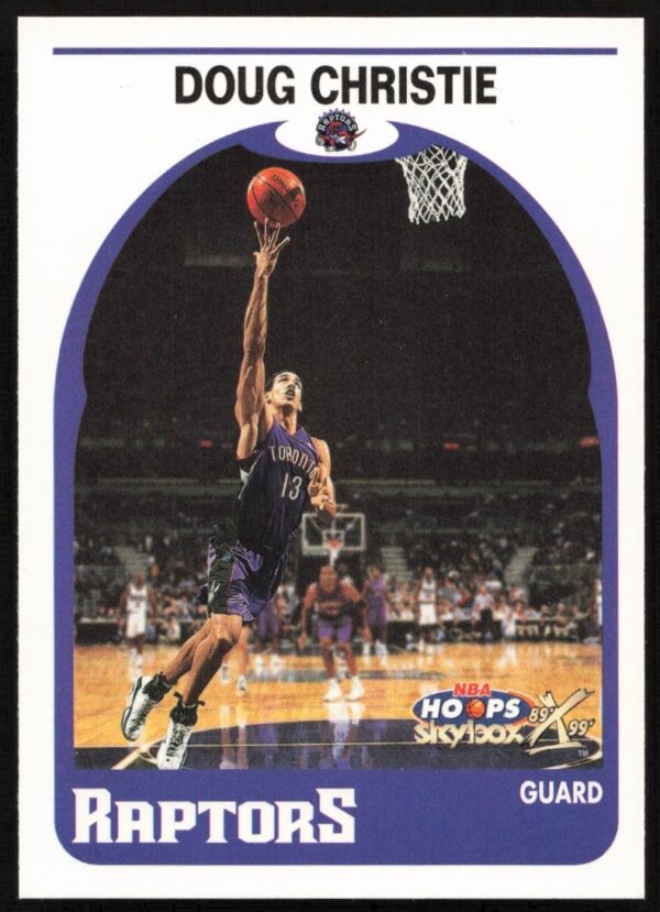 Front view of Doug Christie 1999-00 Skybox NBA Hoops card, #121.