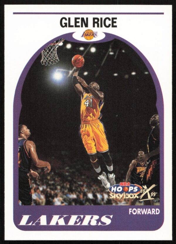 Glen Rice Los Angeles Lakers card front, 1999-00 Skybox NBA Hoops #33.