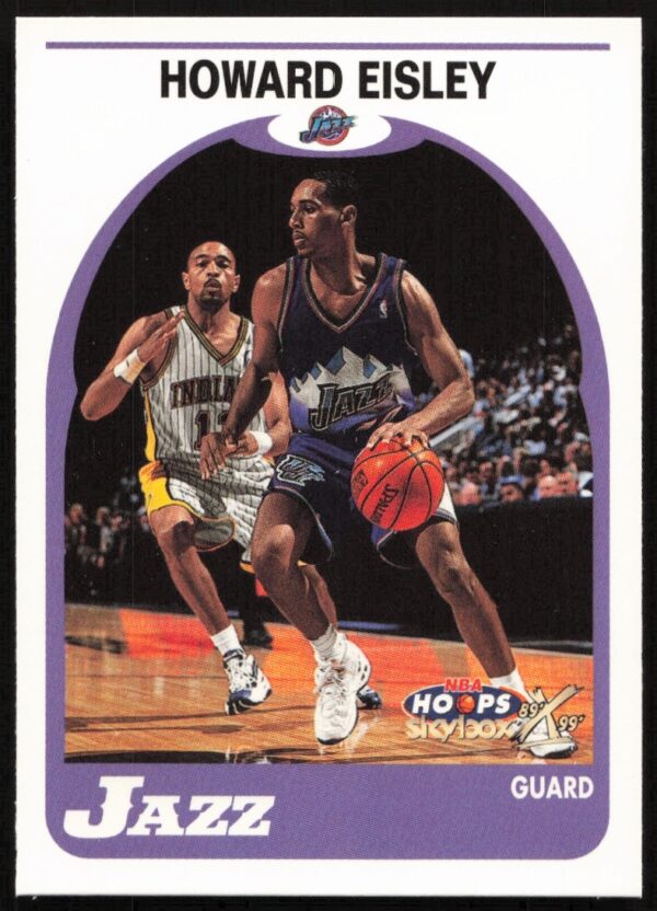 Howard Eisley in action, 1999 NBA Hoops card #177, Skybox series, collectible for fans.