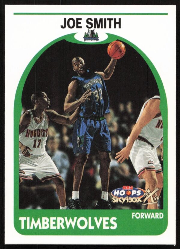 1999-2000 NBA Hoops Joe Smith Card #120, showcasing his on-court action and athleticism.