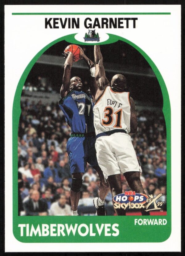 Kevin Garnett 1999-00 Skybox NBA Hoops Card #85 Front View