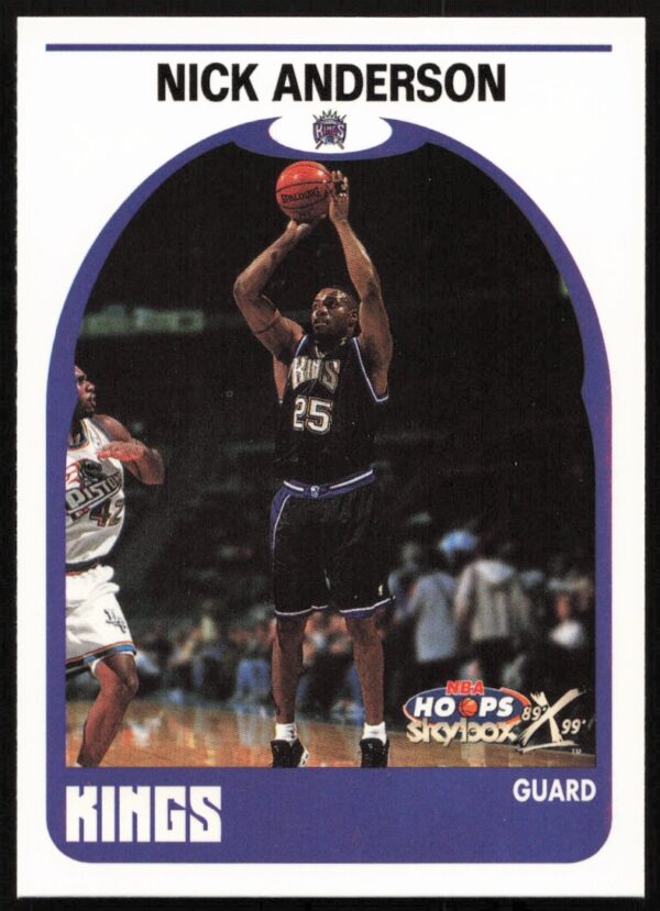Nick Anderson NBA Hoops 1999 Card #10, Orlando Magic action shot.
