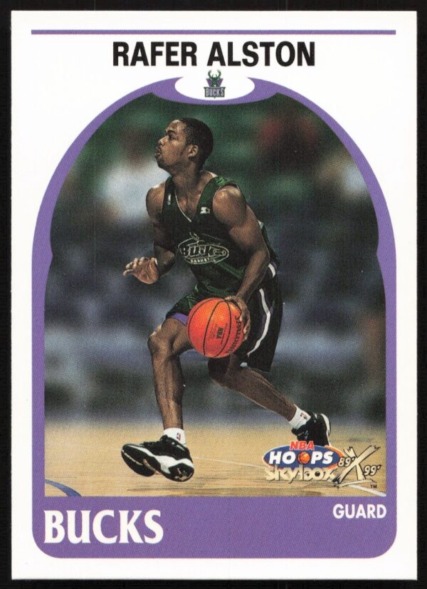 1999 Rafer Alston Skybox NBA Hoops Card #175 Front View, Iconic Basketball Pose
