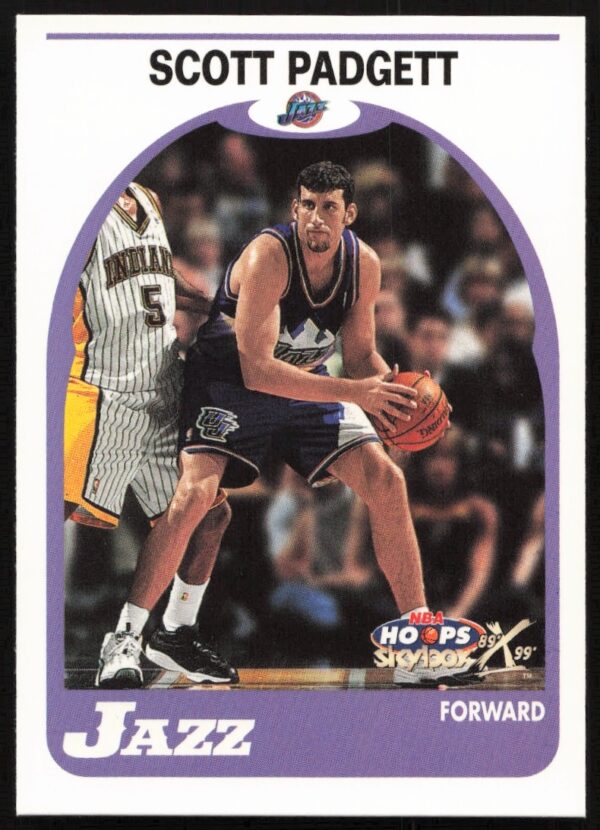 Scott Padgett 1999-00 NBA Hoops #76 card, action shot in teams jersey, Skybox Decade series.