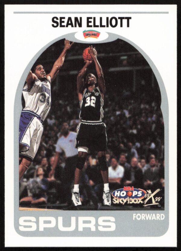 Sean Elliott Skybox Hoops Decade 1999-00 Card #12, San Antonio Spurs Forward.