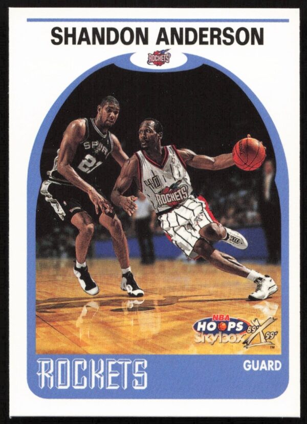 Shandon Anderson 1999-00 Skybox Hoops Card #127, NBA Hoops Decade Series, Action Shot.