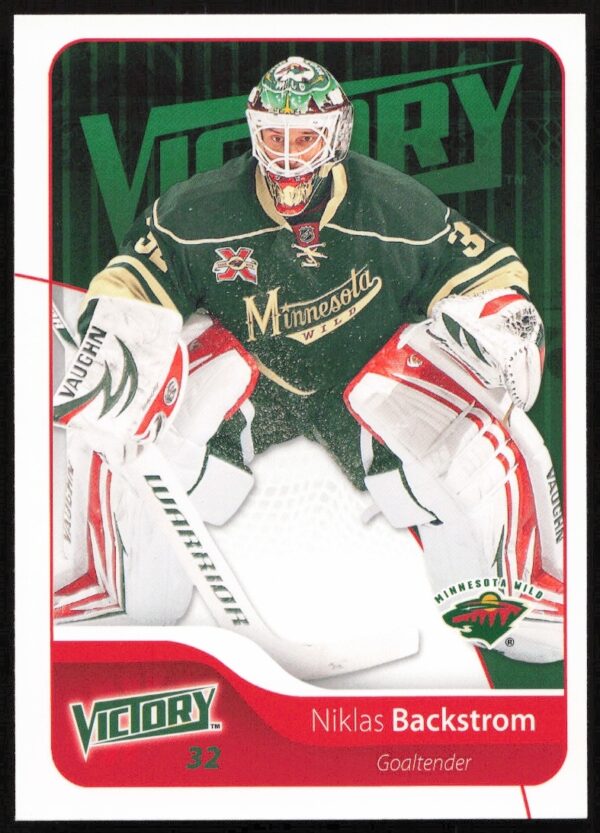 Niklas Backstrom 2011-12 Upper Deck Victory Card #96, Minnesota Wild Goalie in Action.