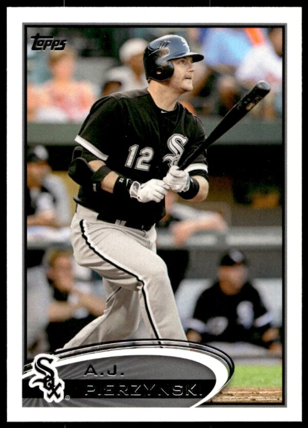 A.J. Pierzynski 2012 Topps Baseball Card Features Dynamic Action Shot.